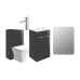 Pilton Bathroom Furniture Pack with Chrome Taps and Free LED Mirror